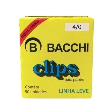 Clips Linha Leve 4/0 Bacchi 50 unidades