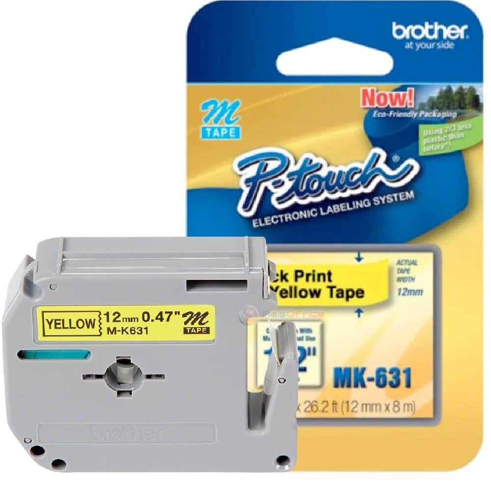 Fita para Rotulador 12mm x 8m Brother MK-361 Amarela Unitária