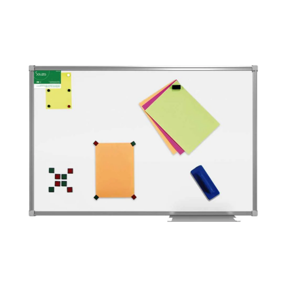 Quadro Branco Standard 120x90cm Moldura Alum&iacute;nio Souza e Cia