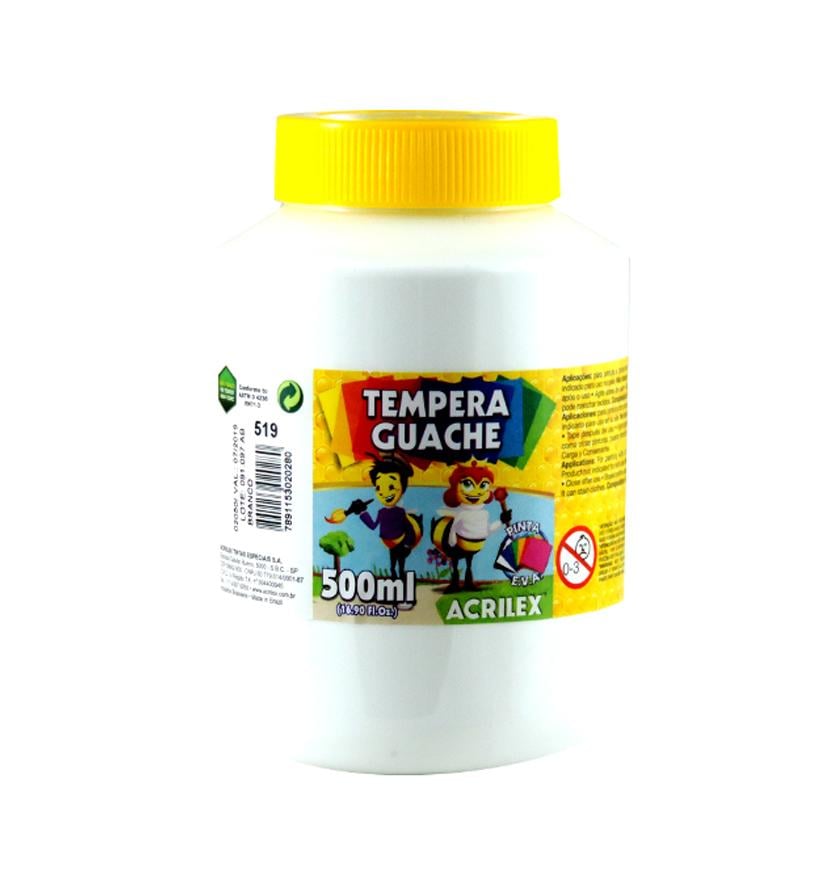 Tinta Guache 500ml Branco Acrilex