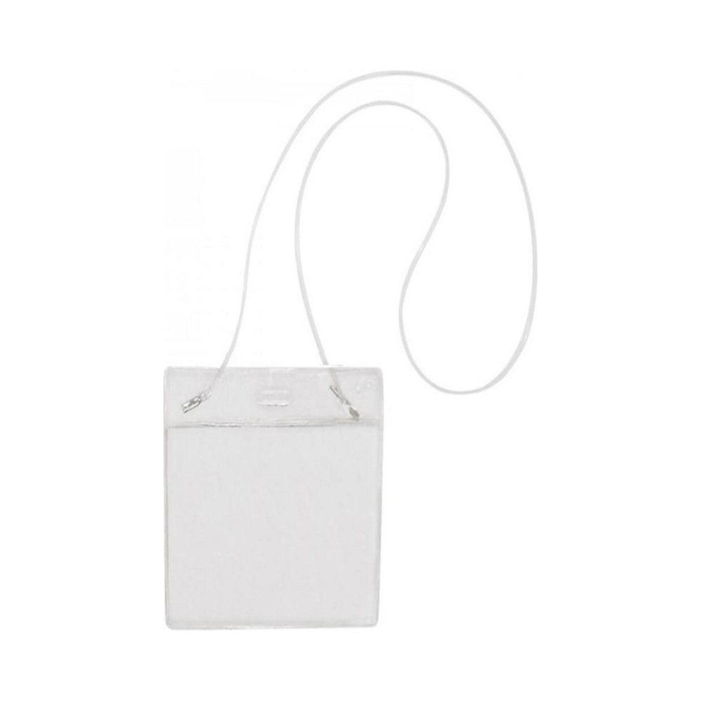 Porta Crach&aacute; Vertical PVC Plastpark com Cord&atilde;o 120x80mm Cristal