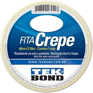 Fita Crepe Tekbond Branca 48mm x 50m