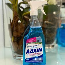 Limpa Vidros com &Aacute;lcool Spray Azulim 500ml