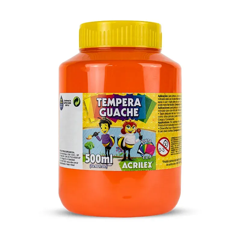 Tinta Guache 500ml Laranja Acrilex
