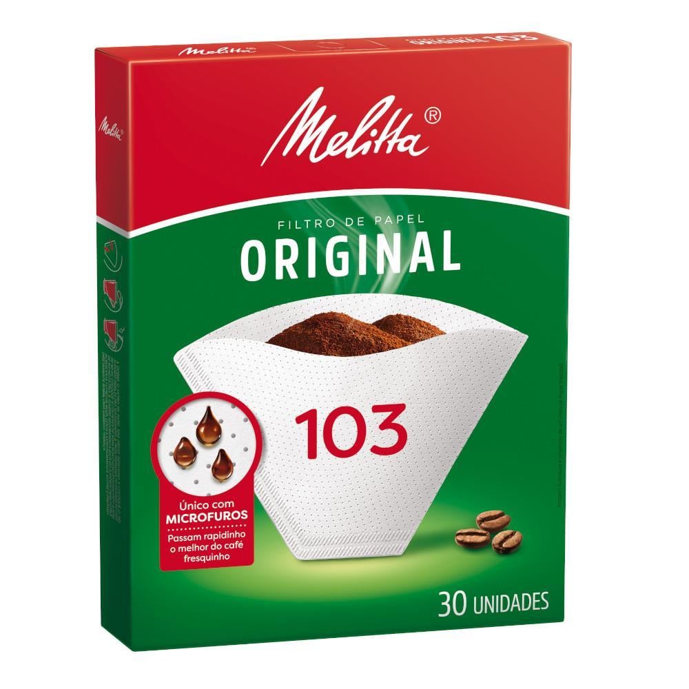 Filtro de papel para café microfuros 103 Melitta 30 unidades