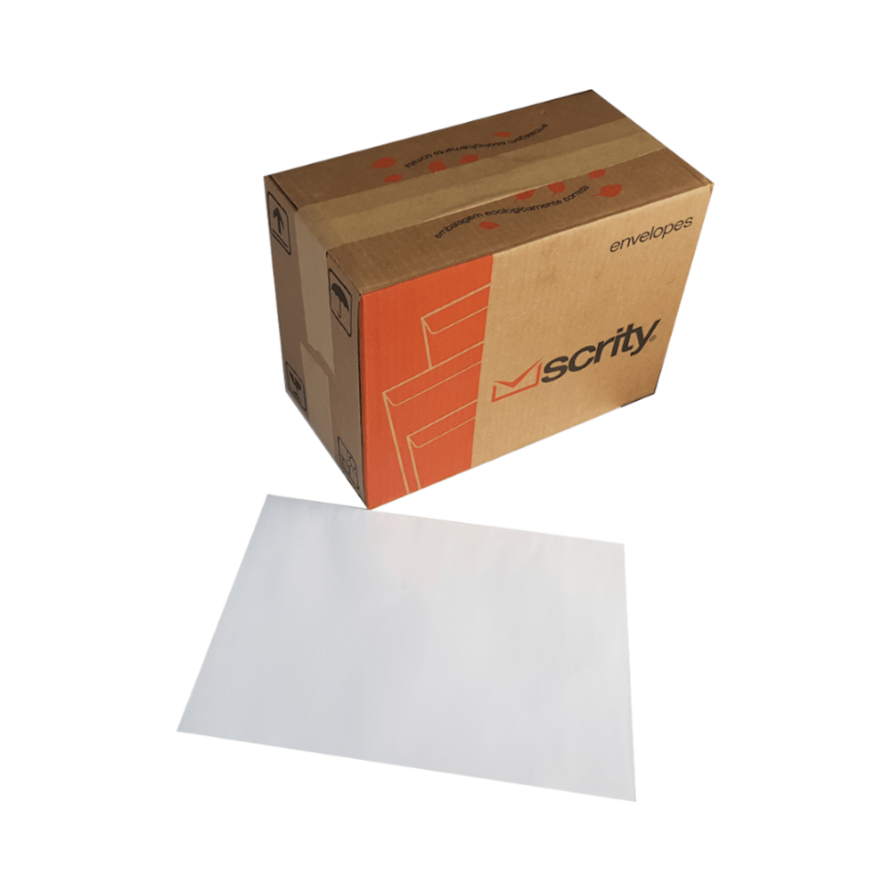 Envelope Saco 185x248mm Branco c/250 Unidades Scrity