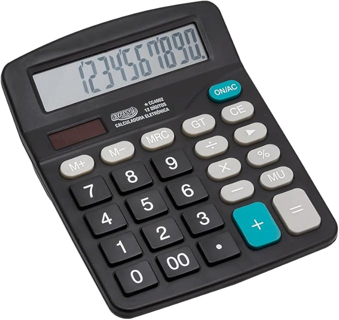 Calculadora de Mesa CC4002 BRW 12 D&iacute;gitos Grande Preta