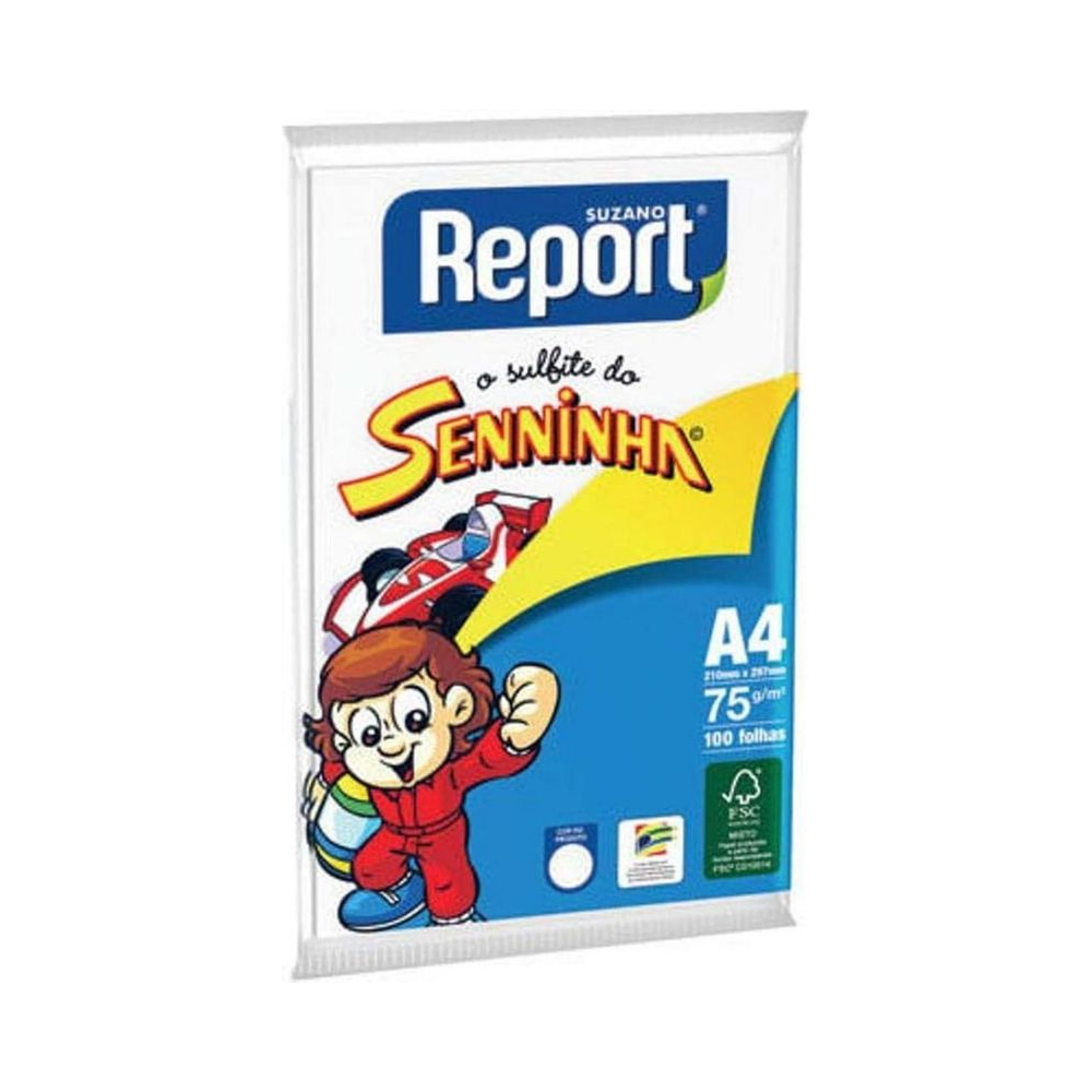 Papel Sulfite A4 75g/m&sup2; Report Senninha Branco