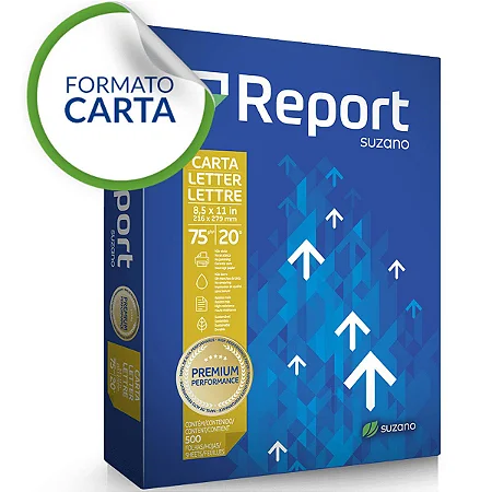 Papel Sulfite Carta 75g/m&sup2; Report 216mm x 279mm Branco