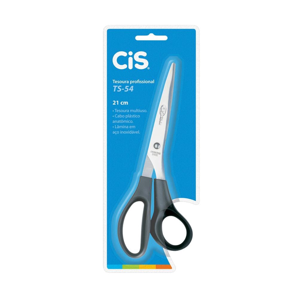 Tesoura Profissional 21cm CIS TS-54 Unit&aacute;ria