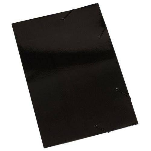 Pasta Aba El&aacute;stica Papel&atilde;o Preto Polycart