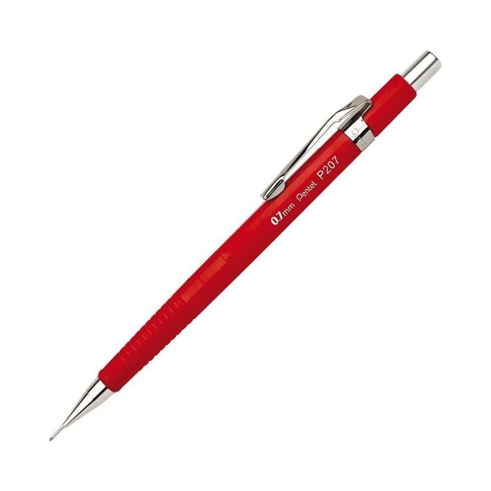 Lapiseira Profissional 0.7mm Sharp P207 Pentel Vermelha Unit&aacute;ria
