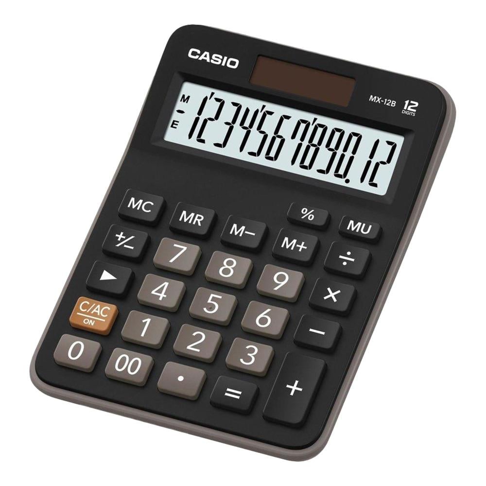 Calculadora de Mesa 12 dígitos Casio MX-12B Preta Unitária