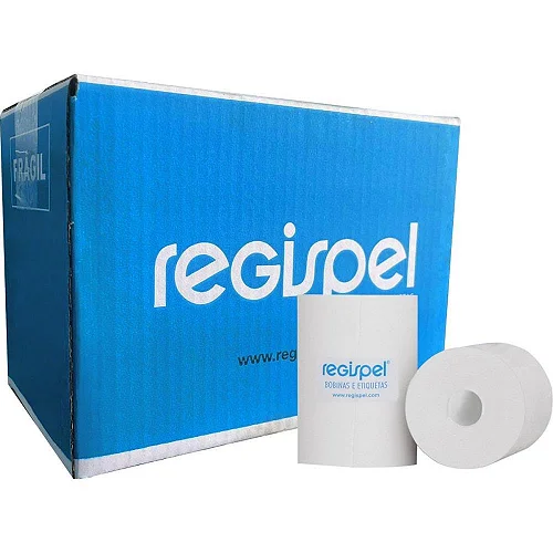 Bobina Térmica 80mm x 40m Regispel Branca Sem Tubete - 30 un