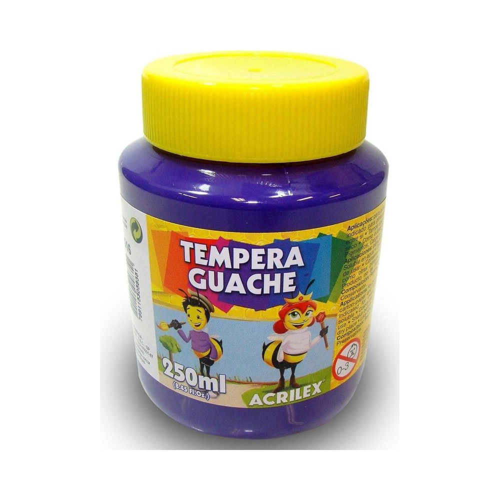 Tinta Tempera Guache Acrilex Violeta 250ml Unit&aacute;rio