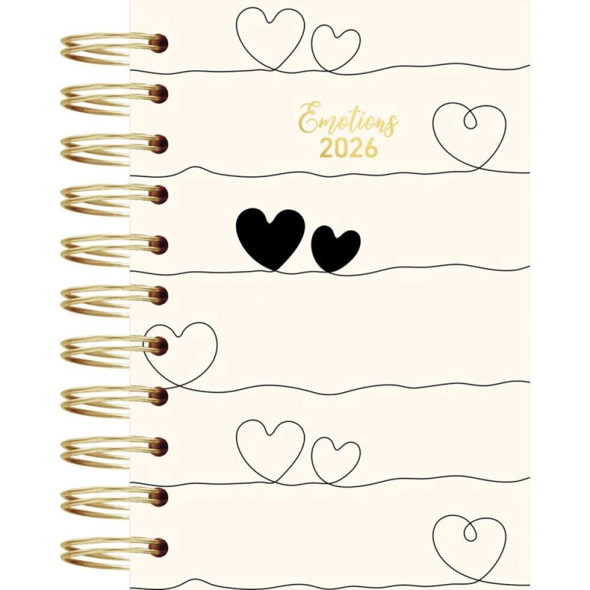 Agenda 2026 Emotions Espiral Capa Dura 100 mm x 150 mm 160 fls. - Kit