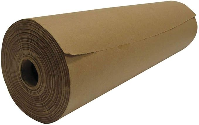 Bobina de Papel Kraft Puro Natural 60cm x 140m 80g Comercial Nossa Senhora do L&iacute;bano Sem Revestimento Marrom