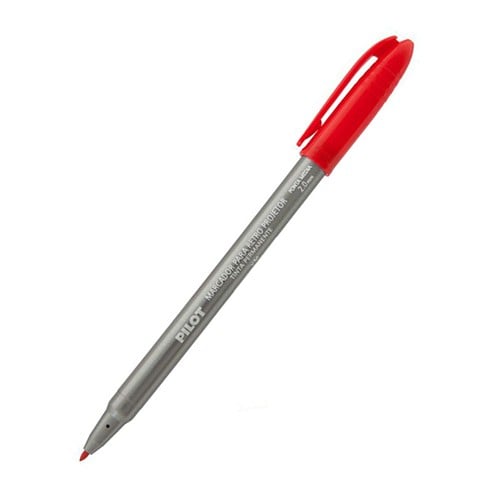 Marcador para Retro Projetor 2.0mm Pilot Tinta Permanente Vermelho Unitária
