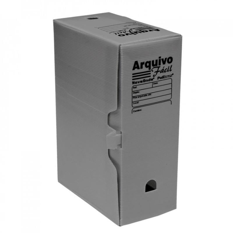 Arquivo Morto Pl&aacute;stico Polionda Of&iacute;cio Cinza Polibras