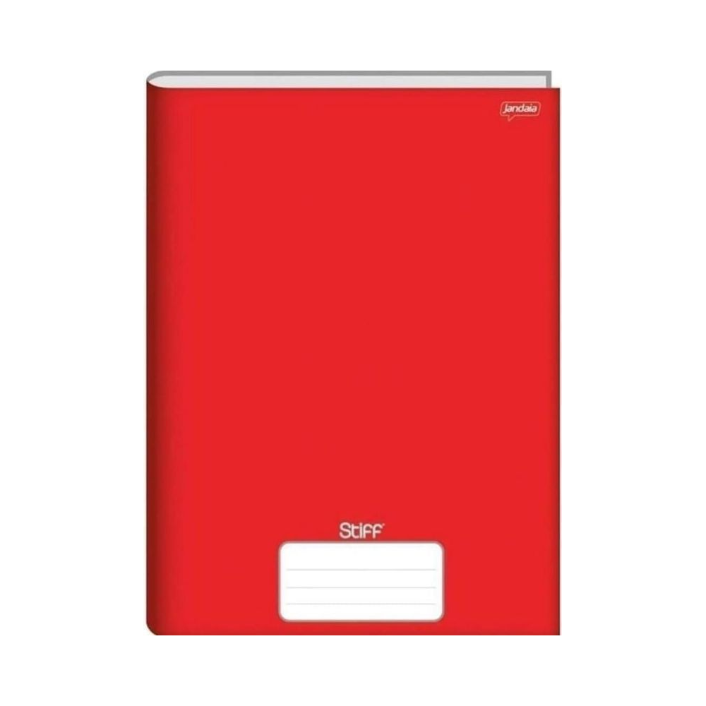 Caderno Brochura Capa Dura 96 Folhas 200x275mm Jandaia Papel Vermelho