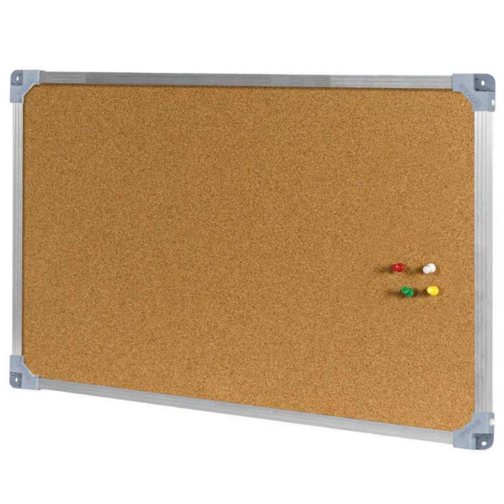 Quadro de Aviso Cortiça Moldura Alumínio 70x50cm Free Stalo