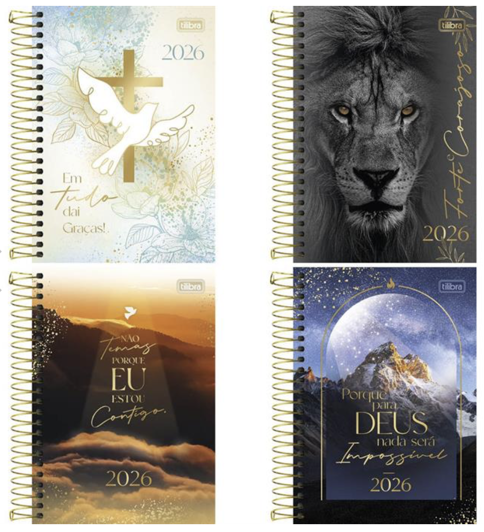 Agenda Louvor Louvor 2026 Tilibra Capa Dura Espiral 208 fls. 14 cm x 20 cm