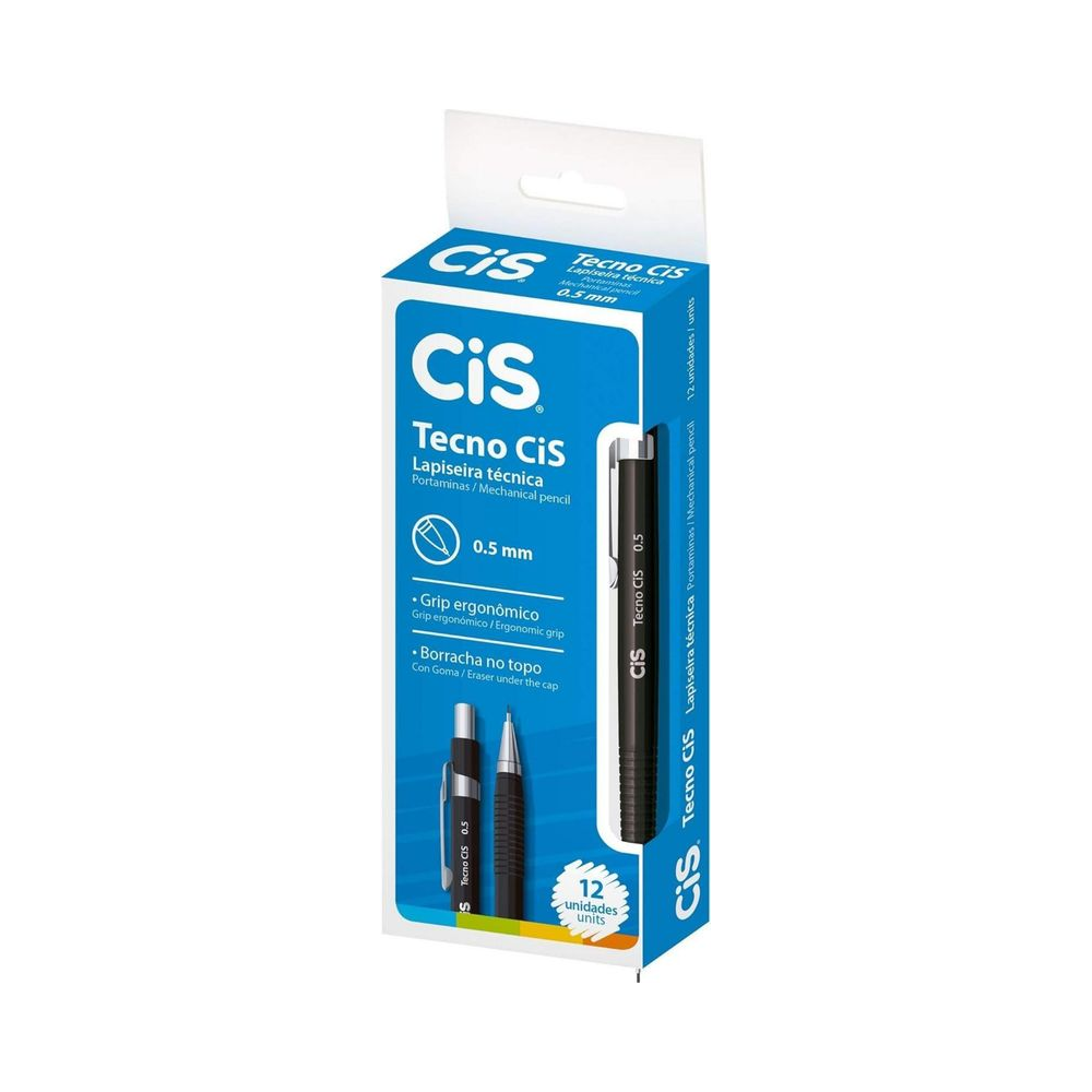 Lapiseira 0.5mm Tecno cis com 12 Unidades