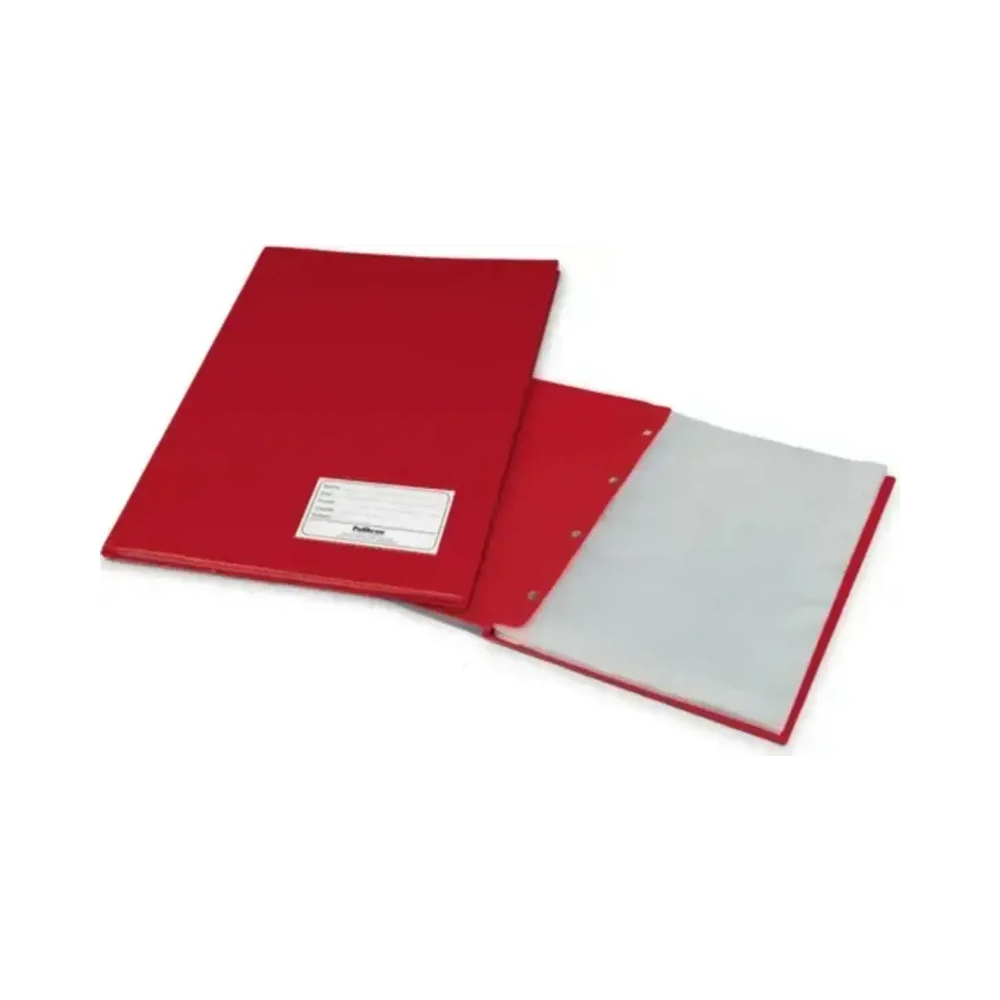 Pasta Catálogo 50 plásticos finos Maxiplásticos Vermelho 235mm x 312mm
