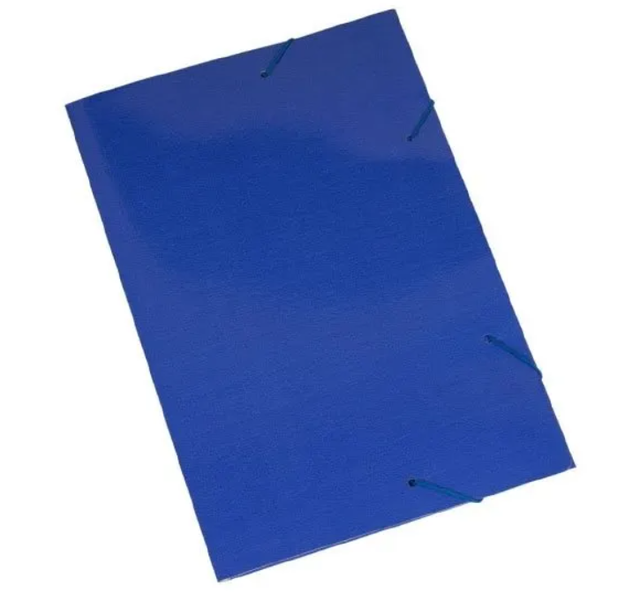 Pasta Cartão Duplex com Abas e Elástico Ofício Polycart Azul 340mm x 230mm