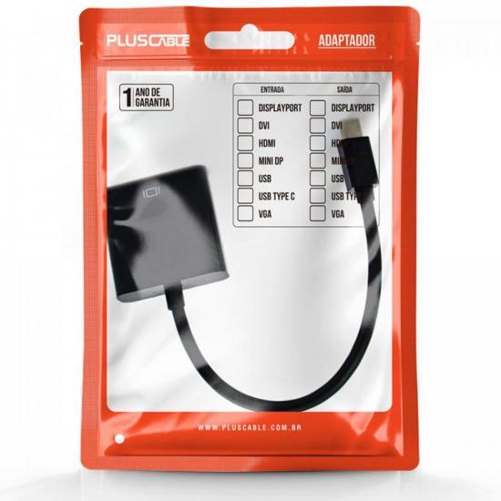 Conversor Mini DP DVI Pluscable Preto