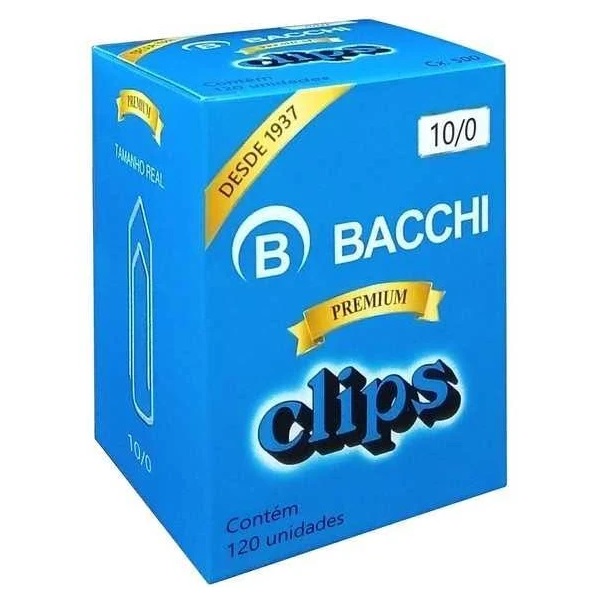 Clips Premium 10/0 Bacchi com 120 unidades
