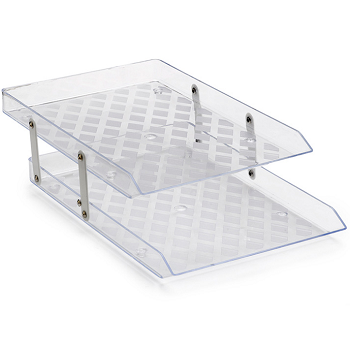 Caixa para Correspond&ecirc;ncia Dupla M&oacute;vel Waleu Cristal 37cm x 25.5cm x 10.6cm