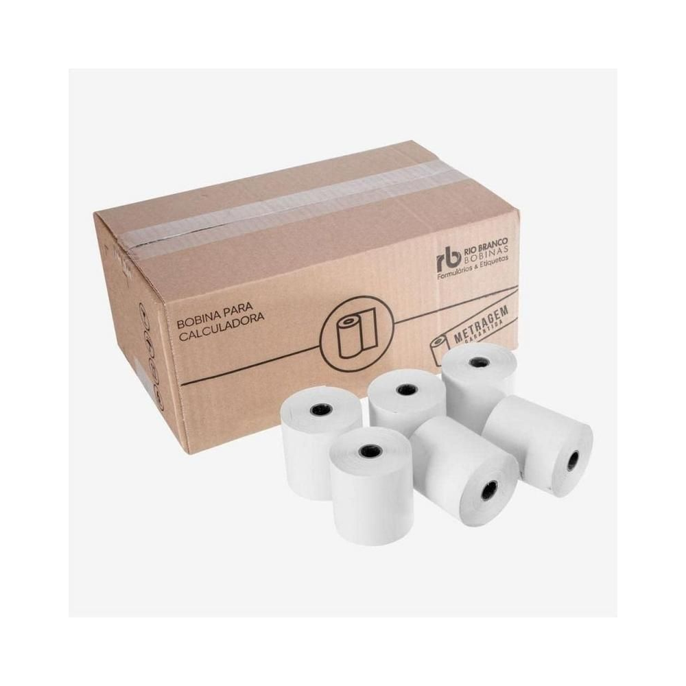Bobina Calculadora 57 mm x 30 m 56 g 1 Via Branca Rio Branco