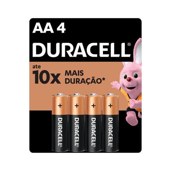 Pilhas Alcalinas AA 1.5V Duracell 4 unidades