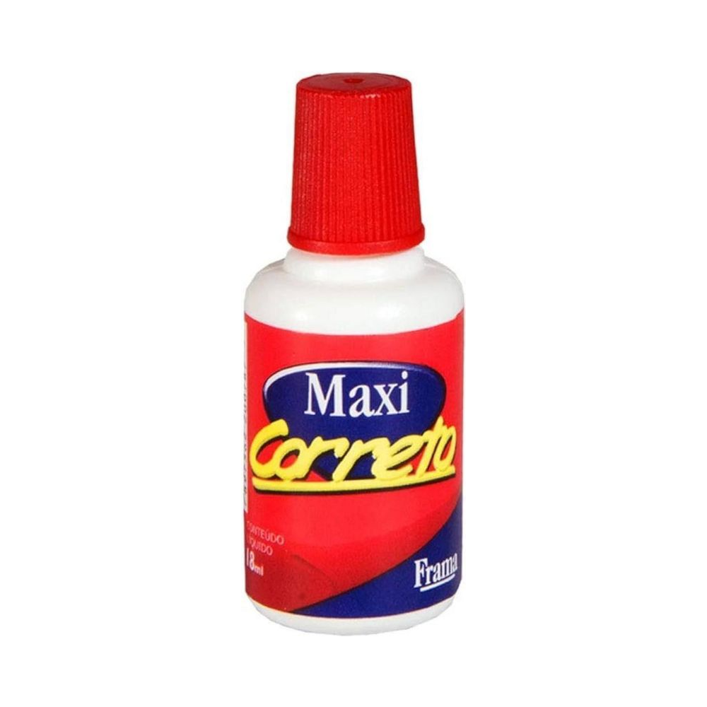 Corretivo L&iacute;quido &agrave; Base de &Aacute;gua Maxi Correto 18ml Maxi Branco