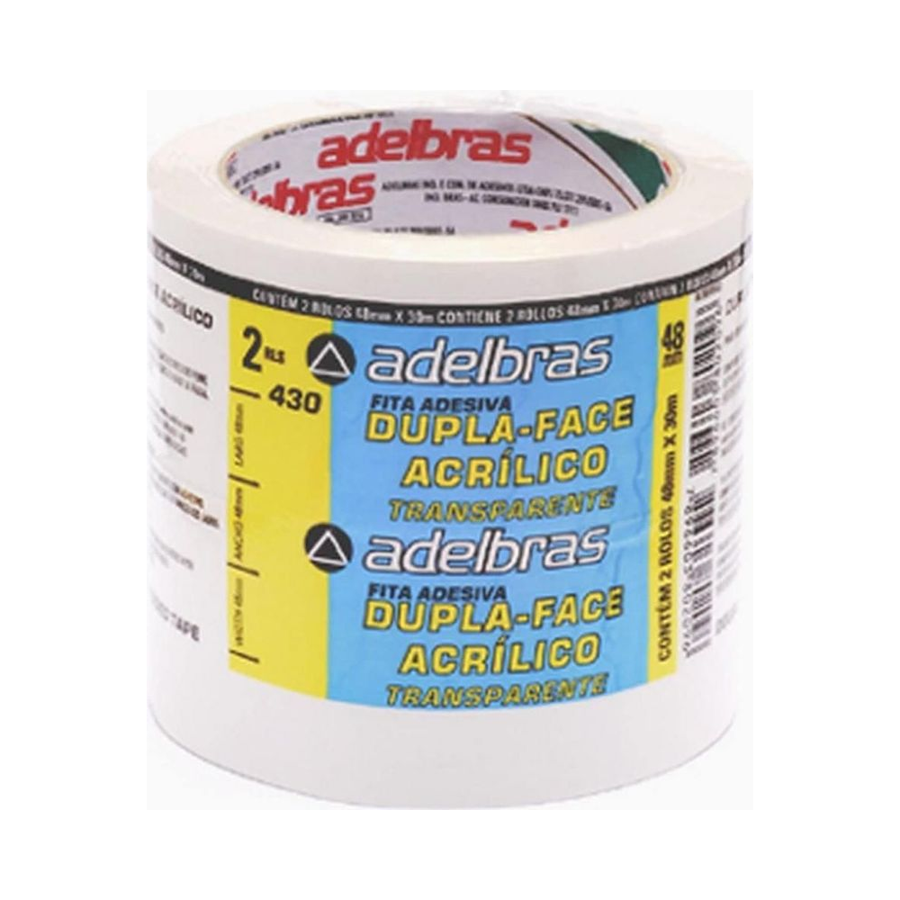Fita Dupla Face Adelbras 639000022 48mm x 30m Transparente