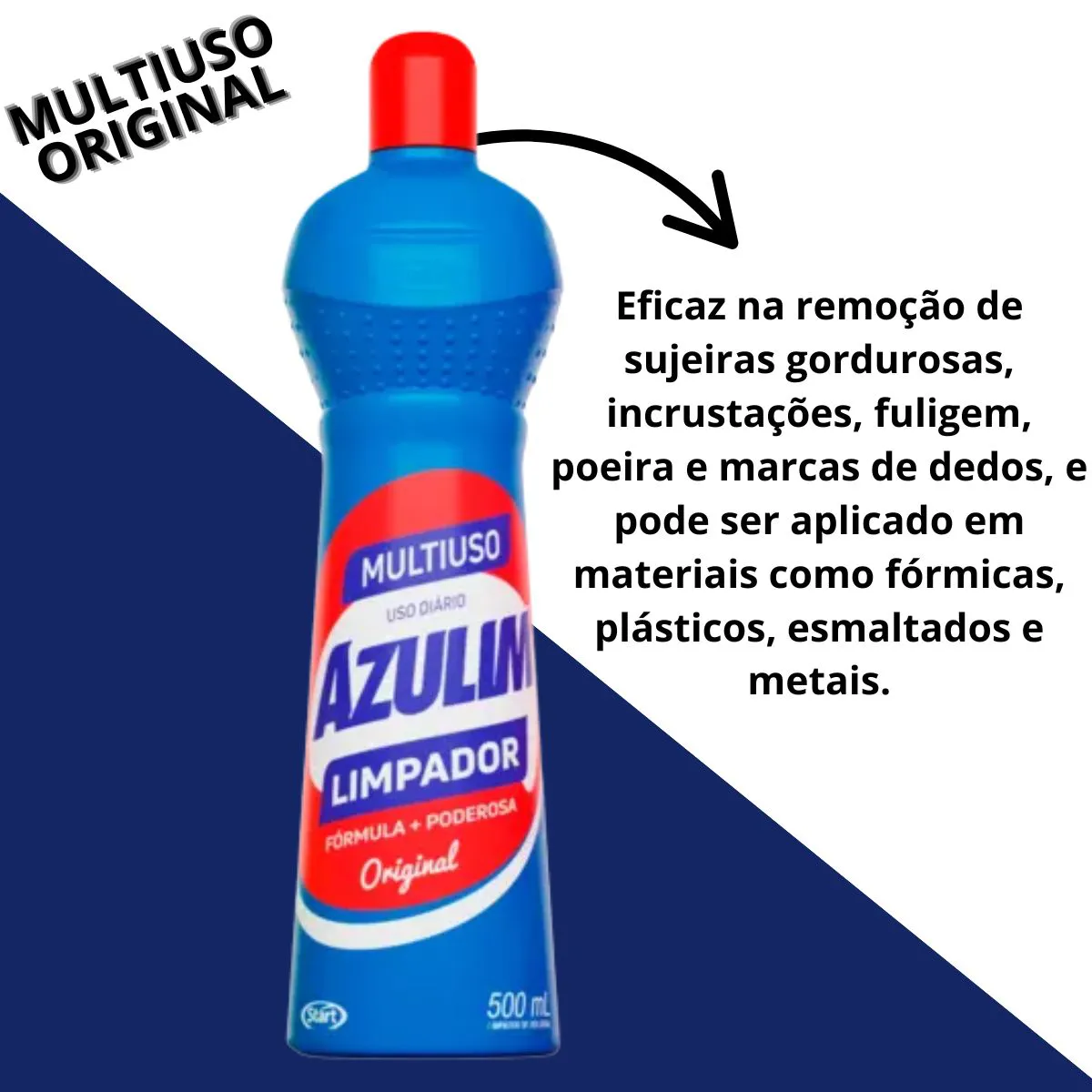 Limpador de Uso Geral Azulim Original 500ml | SupriJá