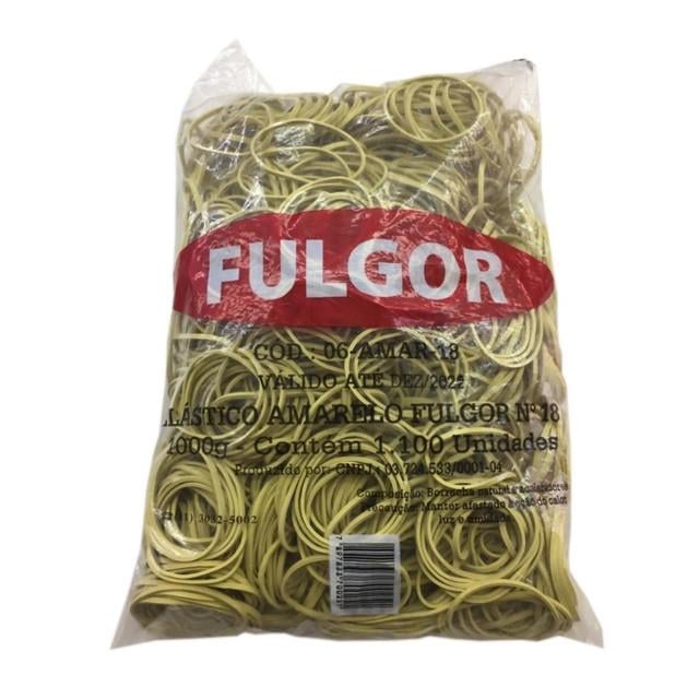El&aacute;stico N&ordm; 18 1kg 1100 Unidades Fulgor Amarelo