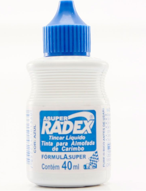 Tinta para Carimbo - Radex 40ml Azu