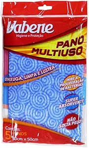 Pano Multiuso 30x50cm Vabene Azul Reutiliz&aacute;vel
