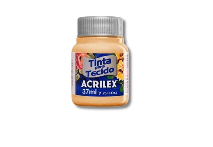 Tinta para Tecido Acrilex Amarelo Pêssego 37ml