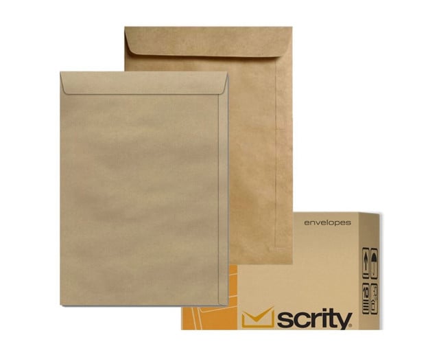 Evelope Kraft Scrity 240 x 340 mm com 50 Unidades