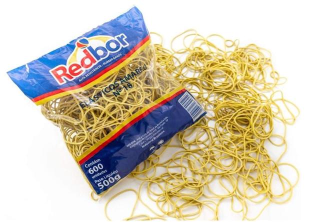 El&aacute;stico N&ordm; 18 500g 600 Unidades Red Bor Amarelo