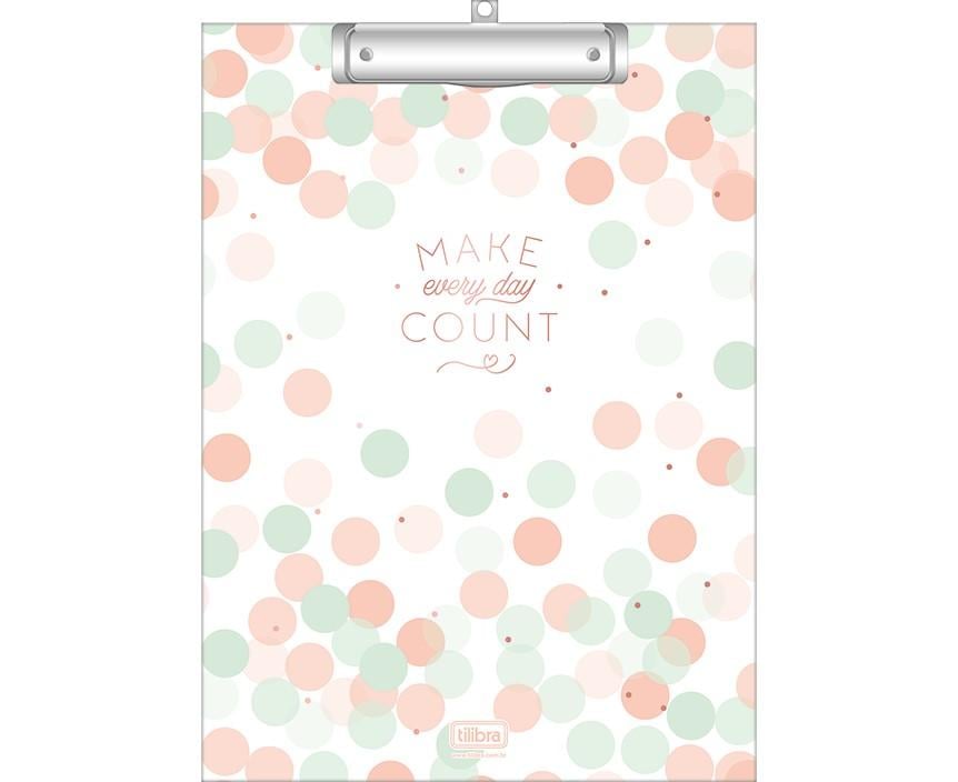 Prancheta Plástica 1/2 Ofício Maxcril 23.5cm x 16cm Fumê Unitária