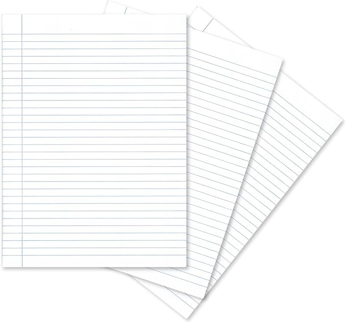 Papel Alma&ccedil;o Universit&aacute;rio 56g/m&sup2; 20x27,5cm Jandaia Pautado Branco Pacote com 400 Folhas
