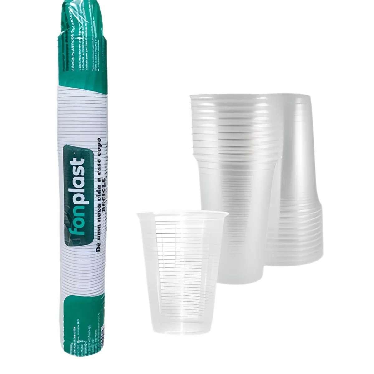 Copos Descartáveis Transparentes 1800ml Fonplast 100 unidades