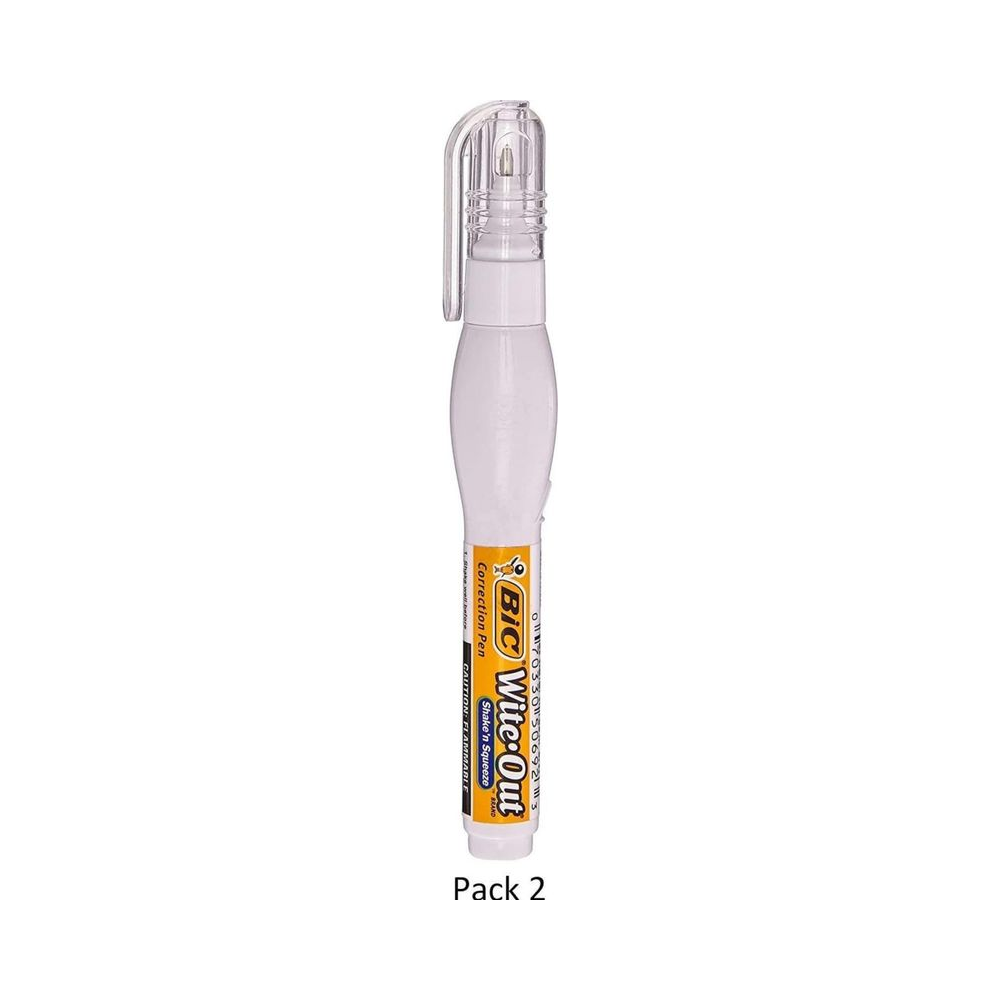 Caneta Corretiva Shake N Squeeze BIC Ponta Met&aacute;lica Branca