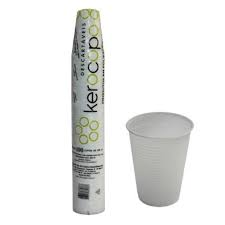 Copo Descart&aacute;vel Poliestireno Transparente Kerocopo 300ml 100 unidades