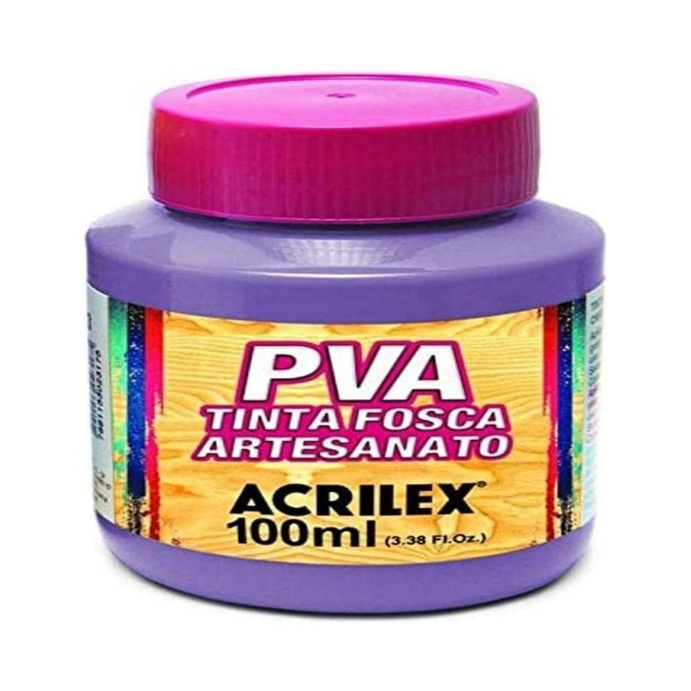 Tinta PVA Fosca 100ml Acrilex Lil&aacute;s
