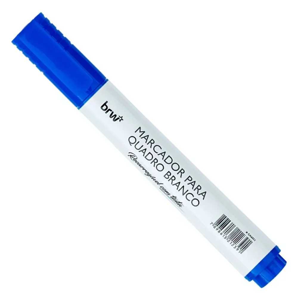 Marcador Para Quadro Branco Azul BRW - 1 unidade